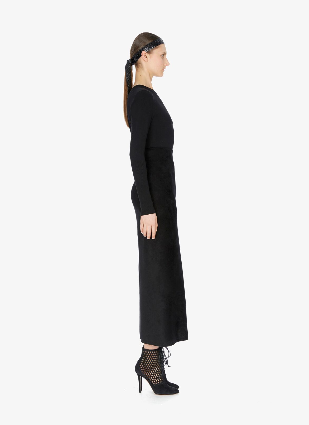 Body À Encolure Bateau En Mélange De Laine ALAÏA NOIR BODY À ENCOLURE BATEAU EN MÉLANGE DE LAINE